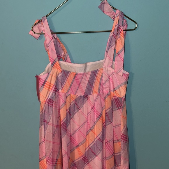 Lilly Pulitzer Pink and Purple Plaid Midi Dress - Picture 6 of 8